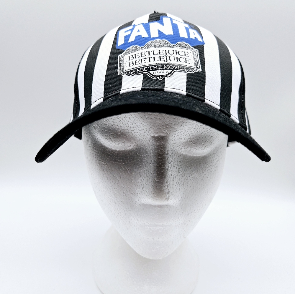 BEETLEJUICE x FANTA | striped hook&loop adjustable cap hat